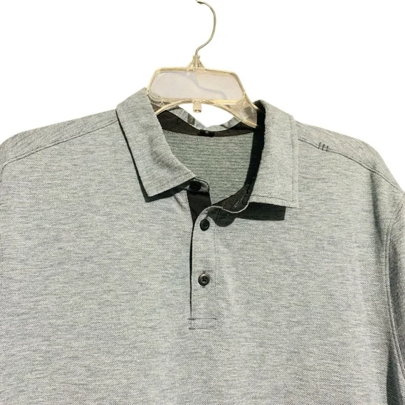 Lululemon Polo Mens Blue Evolution Golf Shirt Tech Performance Stretch - Picture 3 of 6